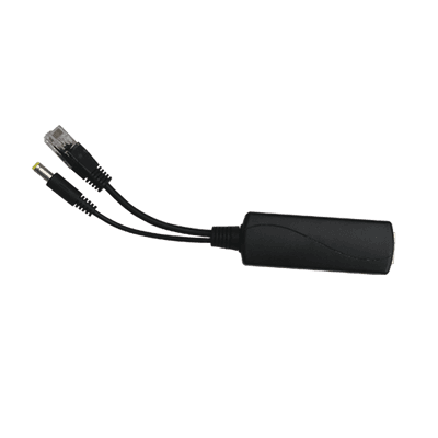 Splitter PoE IN 802.3 af/at / Se Puede Energizar Hasta con 30W / Salida de 12 Vcc 1A (12W) / Instalación es Escritorio (superficie plana) / Idea para cámas IP SIN PoE (CCTV)