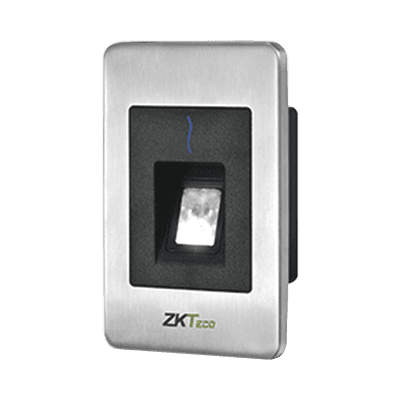 Lector Esclavo de Huella y Proximidad / RS-485 / IP65 / Acero Inoxidable / Exterior / ZKFinger VX10.0