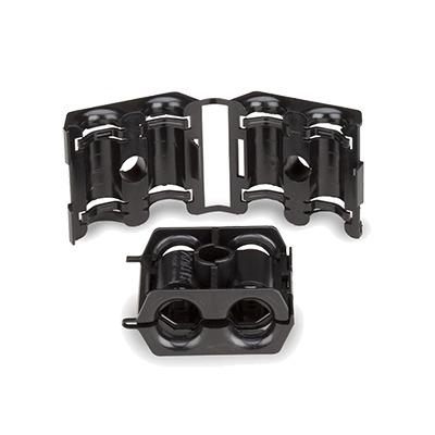 Sujetador Doble para Cable con Diámetro de 9 a 12 mm (0.35 a 0.47 Pulgadas). Paquete de 10 Piezas
