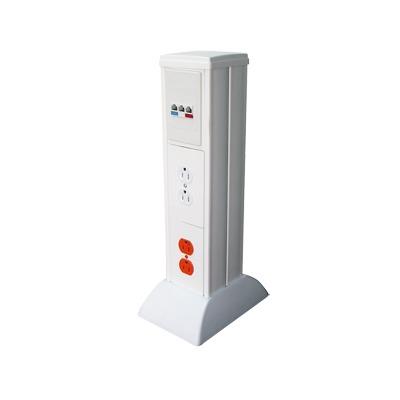 Mini Columna para Concentrar, Distribuir y Ordenar Cables de Energía Eléctrica o Puertos de Datos de Telecomunicaciones (10000-01000)
